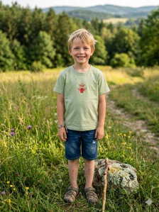 Tričko s autorskou výšivkou - Včela s korunkou